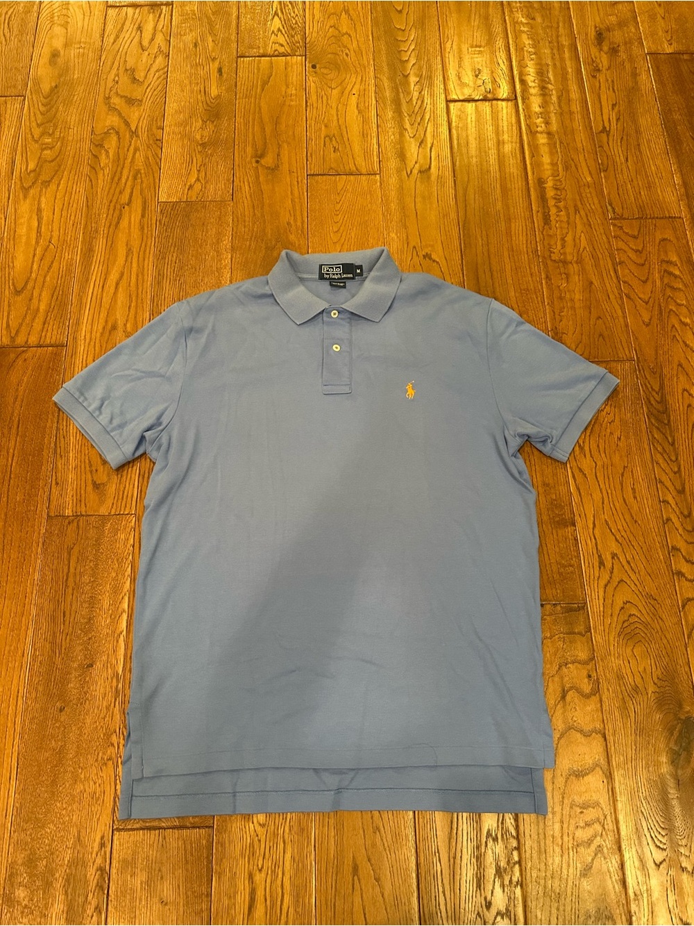 Polo by Ralph Lauren Light Blue Short Sleeve Cotton Polo with Yellow Pony